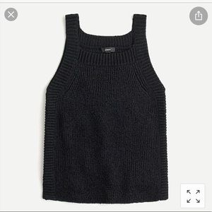 NEW J. Crew AM738 Sweater Tank Black Medium M